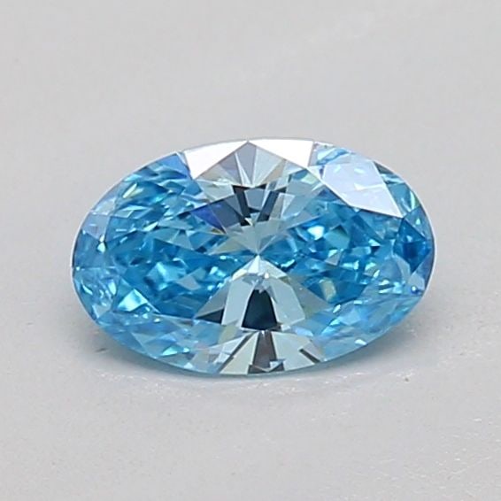 Loose Diamond - OVAL 0.26ct Fancy Vivid Blue VVS2: Loose Diamond - OVAL 0.26ct Fancy Vivid Blue VVS2 Source: This is a real non-mined Diamond that has been grown in a lab Shape: OVAL Carats: 0.26 Color: Fancy Vivid Blue Certification: IGI The Diamond 