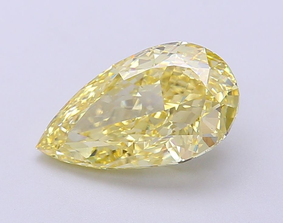 Loose Diamond - PEAR 2.73ct Fancy Intense Yellow VS1: Loose Diamond - PEAR 2.73ct Fancy Intense Yellow VS1 Source: This is a real non-mined Diamond that has been grown in a lab Shape: PEAR Carats: 2.73 Color: Fancy Intense Yellow Certification: IGI Video