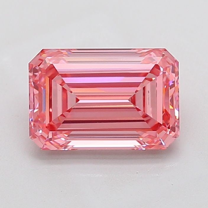 Loose Diamond - EMERALD 3.38ct Fancy Vivid Pink VVS2: Loose Diamond - EMERALD 3.38ct Fancy Vivid Pink VVS2 Source: This is a real non-mined Diamond that has been grown in a lab Shape: EMERALD Carats: 3.38 Color: Fancy Vivid Pink Certification: IGI Video: