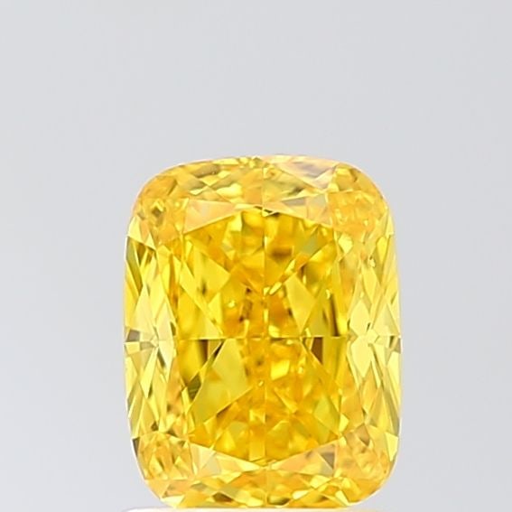 Loose Diamond - CUSHION MODIFIED 1.31ct Fancy Vivid Yellow VVS2: Loose Diamond - CUSHION MODIFIED 1.31ct Fancy Vivid Yellow VVS2 Source: This is a real non-mined Diamond that has been grown in a lab Shape: CUSHION MODIFIED Carats: 1.31 Color: Fancy Vivid Yellow Cer