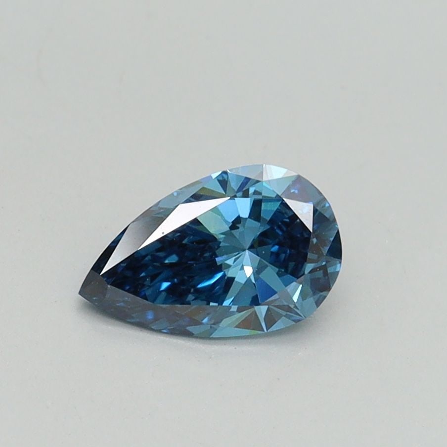 Loose Diamond - PEAR 0.52ct Fancy Vivid Blue VS1: Loose Diamond - PEAR 0.52ct Fancy Vivid Blue VS1 Source: This is a real non-mined Diamond that has been grown in a lab Shape: PEAR Carats: 0.52 Color: Fancy Vivid Blue Certification: IGI Video: