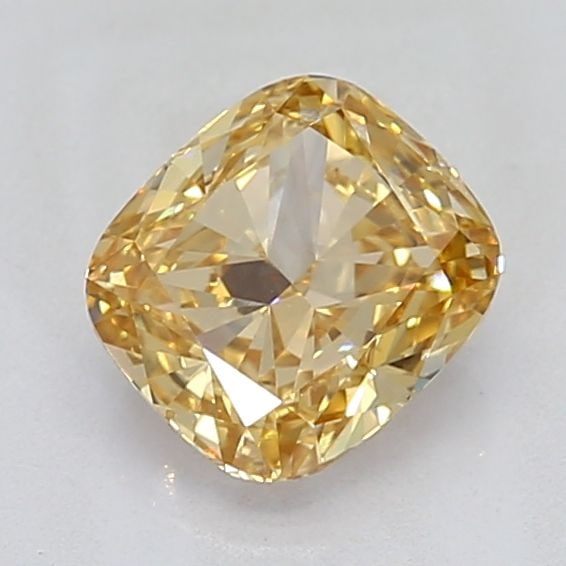 Loose Diamond - CUSHION MODIFIED 2.02ct Fancy Intense Brownish Yellow VS1: Loose Diamond - CUSHION MODIFIED 2.02ct Fancy Intense Brownish Yellow VS1 Source: This is a real non-mined Diamond that has been grown in a lab Shape: CUSHION MODIFIED Carats: 2.02 Color: Fancy Intens