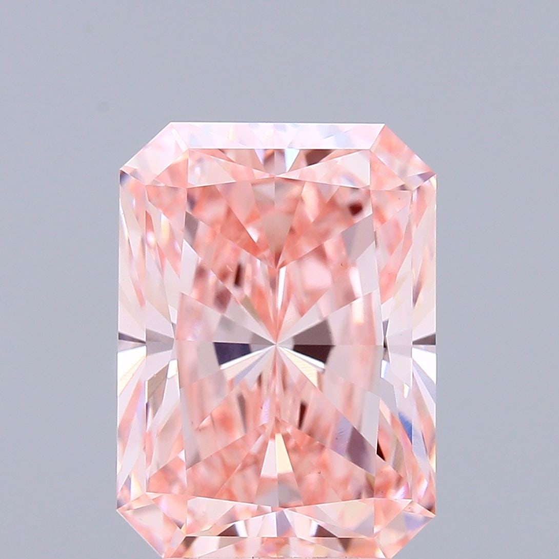 Loose Diamond - RADIANT 4.05ct Fancy Vivid Pink VS1: Loose Diamond - RADIANT 4.05ct Fancy Vivid Pink VS1 Source: This is a real non-mined Diamond that has been grown in a lab Shape: RADIANT Carats: 4.05 Color: Fancy Vivid Pink Certification: IGI Video: