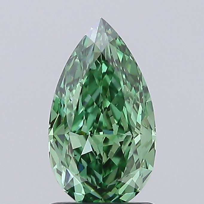 Loose Diamond - PEAR 1.55ct Fancy Vivid Green VS1: Loose Diamond - PEAR 1.55ct Fancy Vivid Green VS1 Source: This is a real non-mined Diamond that has been grown in a lab Shape: PEAR Carats: 1.55 Color: Fancy Vivid Green Certification: IGI Video: