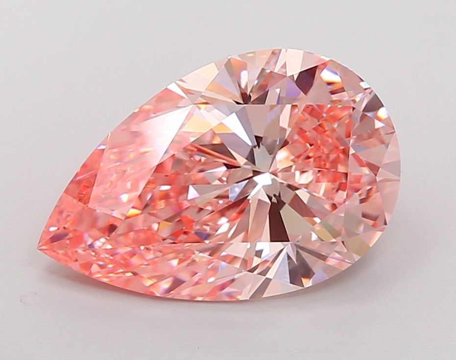 Loose Diamond - PEAR 9.04ct Fancy Intense Pink VVS2: Loose Diamond - PEAR 9.04ct Fancy Intense Pink VVS2 Source: This is a real non-mined Diamond that has been grown in a lab Shape: PEAR Carats: 9.04 Color: Fancy Intense Pink Certification: IGI Video: