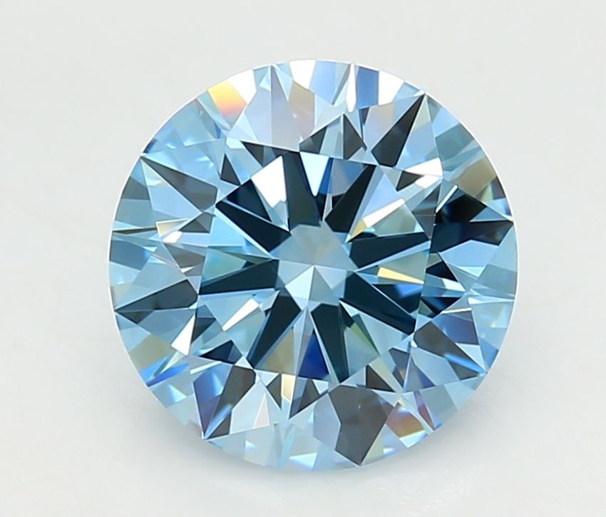 Ideal Loose Diamond - ROUND 3.0ct Fancy Vivid Blue VVS1: Ideal Loose Diamond - ROUND 3.0ct Fancy Vivid Blue VVS1 Source: This is a real non-mined Diamond that has been grown in a lab Shape: ROUND Carats: 3.0 Color: Fancy Vivid Blue Certification: IGI Video:
