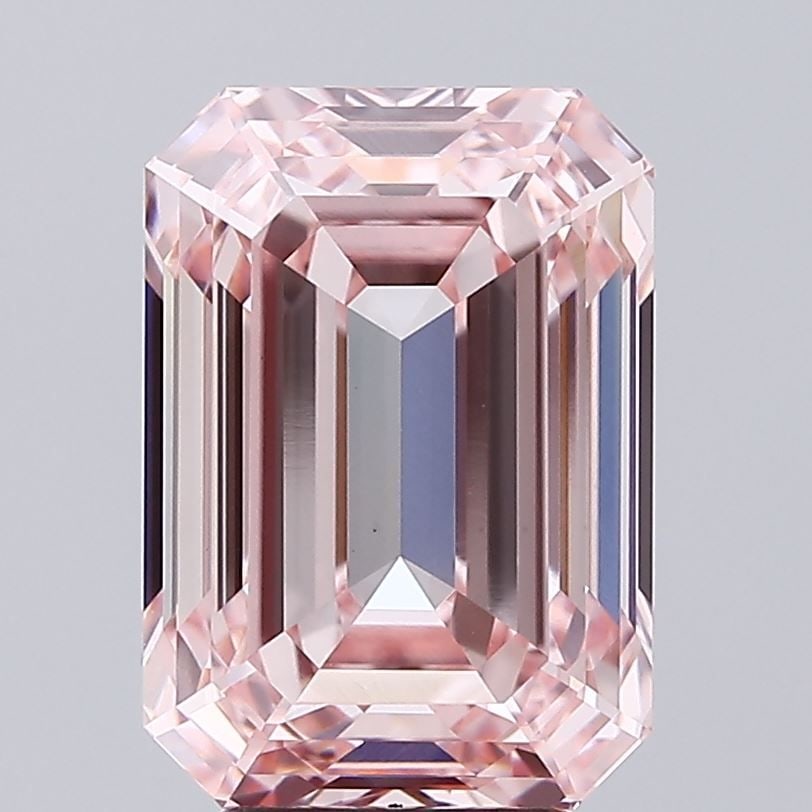 Loose Diamond - EMERALD 5.53ct Fancy Intense Pink VVS2: Loose Diamond - EMERALD 5.53ct Fancy Intense Pink VVS2 Source: This is a real non-mined Diamond that has been grown in a lab Shape: EMERALD Carats: 5.53 Color: Fancy Intense Pink Certification: IGI Vi