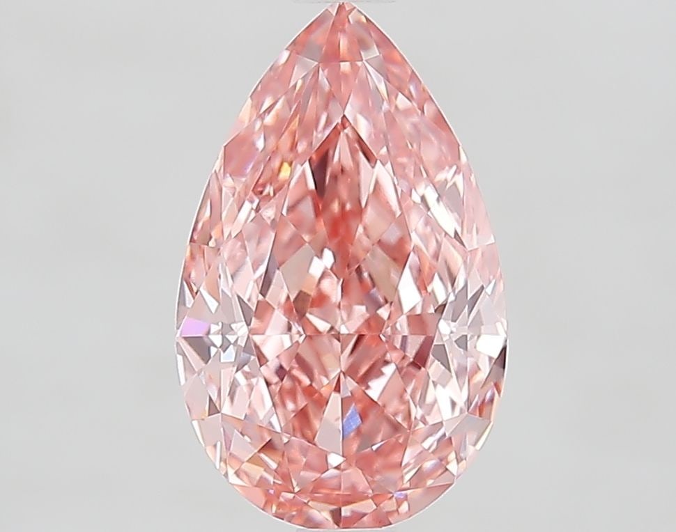 Loose Diamond - PEAR 2.66ct Fancy Vivid Pink VVS2: Loose Diamond - PEAR 2.66ct Fancy Vivid Pink VVS2 Source: This is a real non-mined Diamond that has been grown in a lab Shape: PEAR Carats: 2.66 Color: Fancy Vivid Pink Certification: IGI Video: