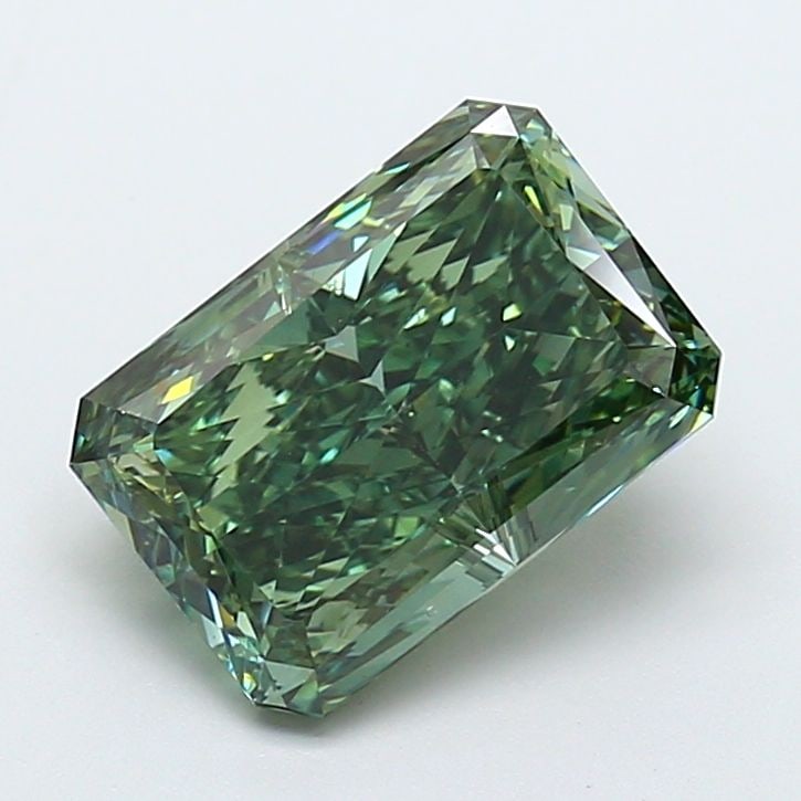 Loose Diamond - RADIANT 5.5ct Fancy Vivid Green VS1: Loose Diamond - RADIANT 5.5ct Fancy Vivid Green VS1 Source: This is a real non-mined Diamond that has been grown in a lab Shape: RADIANT Carats: 5.5 Color: Fancy Vivid Green Certification: IGI Video: