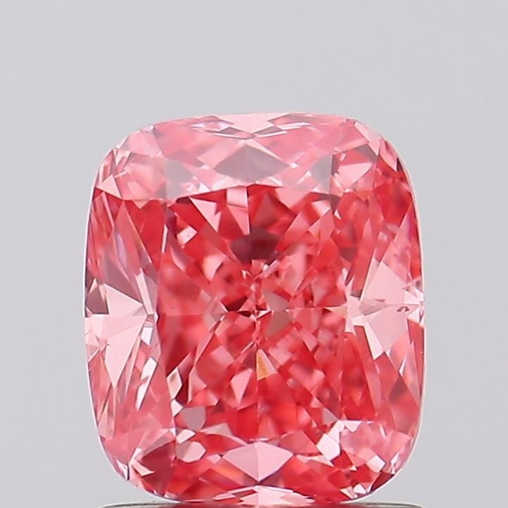 Loose Diamond - CUSHION BRILLIANT 1.02ct Fancy Vivid Pink VS2: Loose Diamond - CUSHION BRILLIANT 1.02ct Fancy Vivid Pink VS2 Source: This is a real non-mined Diamond that has been grown in a lab Shape: CUSHION BRILLIANT Carats: 1.02 Color: Fancy Vivid Pink Certif