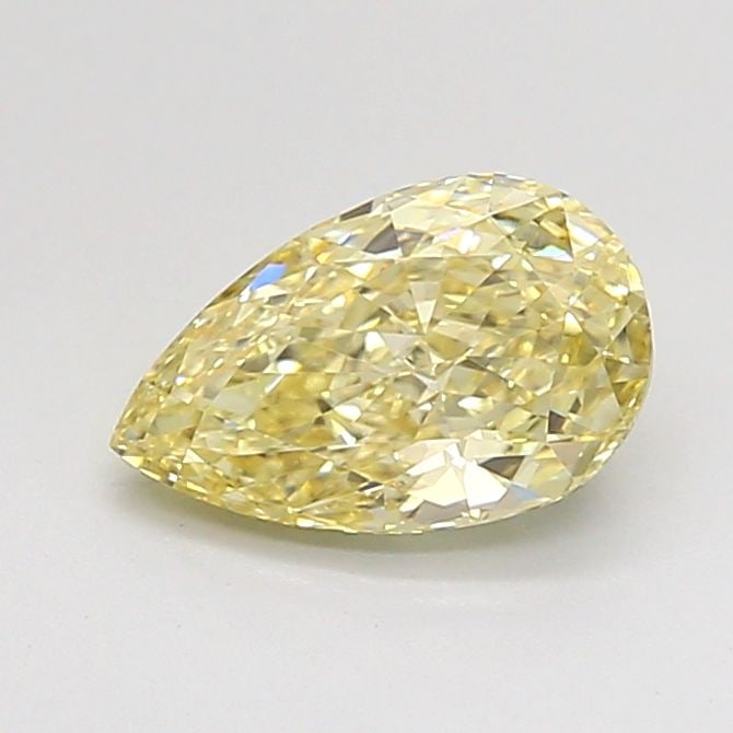 Loose Diamond - PEAR 1.08ct Fancy Yellow VS1: Loose Diamond - PEAR 1.08ct Fancy Yellow VS1 Source: This is a real non-mined Diamond that has been grown in a lab Shape: PEAR Carats: 1.08 Color: Fancy Yellow Certification: IGI Video: