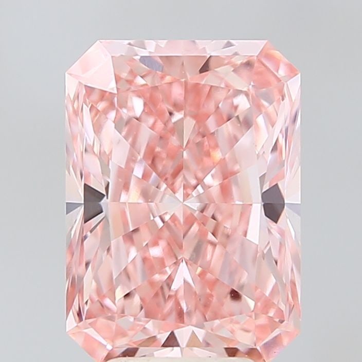 Loose Diamond - RADIANT 4.61ct Fancy Vivid Pink VS1: Loose Diamond - RADIANT 4.61ct Fancy Vivid Pink VS1 Source: This is a real non-mined Diamond that has been grown in a lab Shape: RADIANT Carats: 4.61 Color: Fancy Vivid Pink Certification: IGI Video: