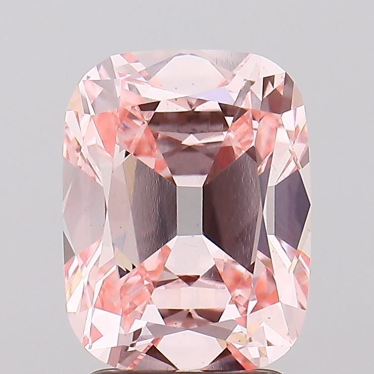 Loose Diamond - CUSHION BRILLIANT 2.7ct Fancy Intense Pink VS1: Loose Diamond - CUSHION BRILLIANT 2.7ct Fancy Intense Pink VS1 Source: This is a real non-mined Diamond that has been grown in a lab Shape: CUSHION BRILLIANT Carats: 2.7 Color: Fancy Intense Pink Cert