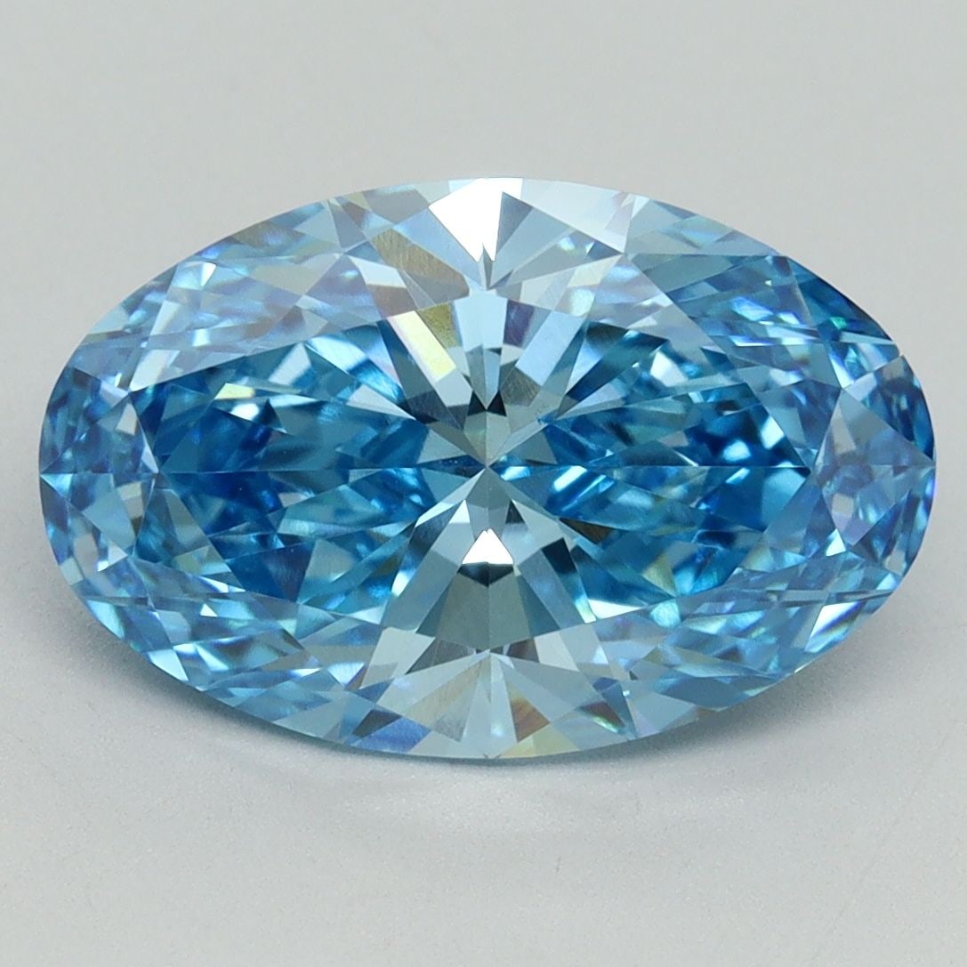 Loose Diamond - OVAL 4.01ct Fancy Vivid Blue VS1: Loose Diamond - OVAL 4.01ct Fancy Vivid Blue VS1 Source: This is a real non-mined Diamond that has been grown in a lab Shape: OVAL Carats: 4.01 Color: Fancy Vivid Blue Certification: IGI Video: