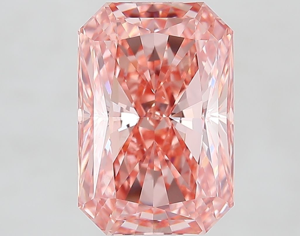 Loose Diamond - RADIANT 4.62ct Fancy Vivid Orangey Pink VS1: Loose Diamond - RADIANT 4.62ct Fancy Vivid Orangey Pink VS1 Source: This is a real non-mined Diamond that has been grown in a lab Shape: RADIANT Carats: 4.62 Color: Fancy Vivid Orangey Pink