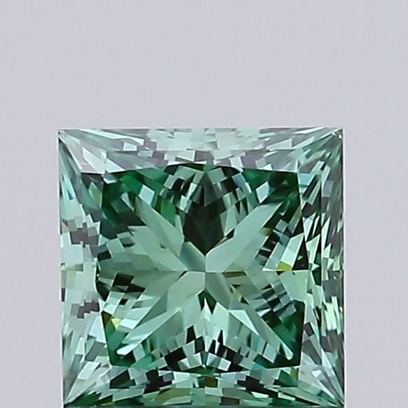 Loose Diamond - PRINCESS 0.93ct Fancy Vivid Green VVS2: Loose Diamond - PRINCESS 0.93ct Fancy Vivid Green VVS2 Source: This is a real non-mined Diamond that has been grown in a lab Shape: PRINCESS Carats: 0.93 Color: Fancy Vivid Green Certification: IGI Vi