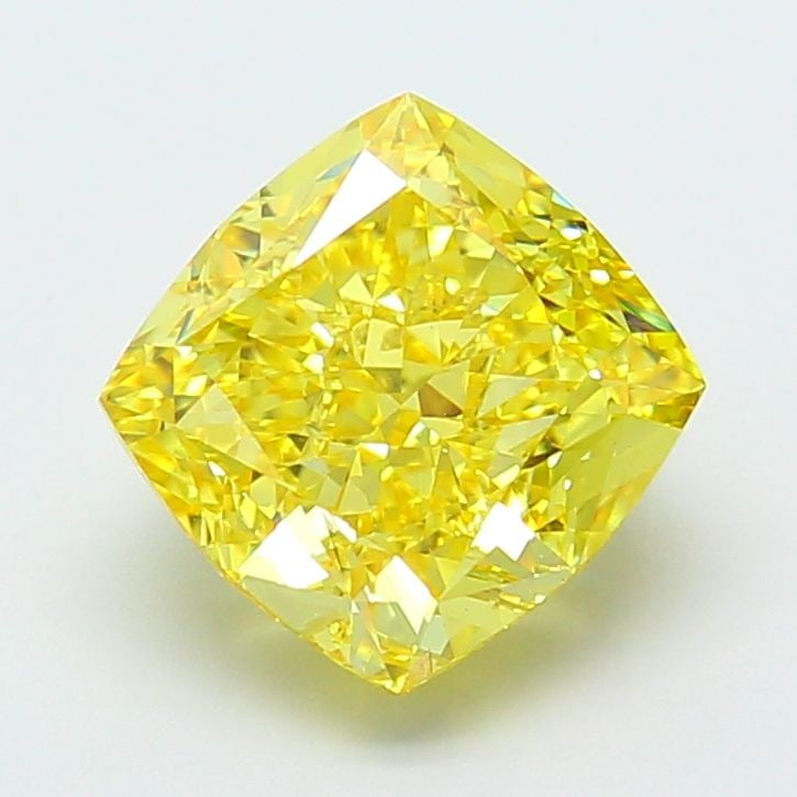 Loose Diamond - CUSHION MODIFIED 6.02ct Fancy Vivid Yellow SI1: Loose Diamond - CUSHION MODIFIED 6.02ct Fancy Vivid Yellow SI1 Source: This is a real non-mined Diamond that has been grown in a lab Shape: CUSHION MODIFIED Carats: 6.02 Color: Fancy Vivid Yellow Cert