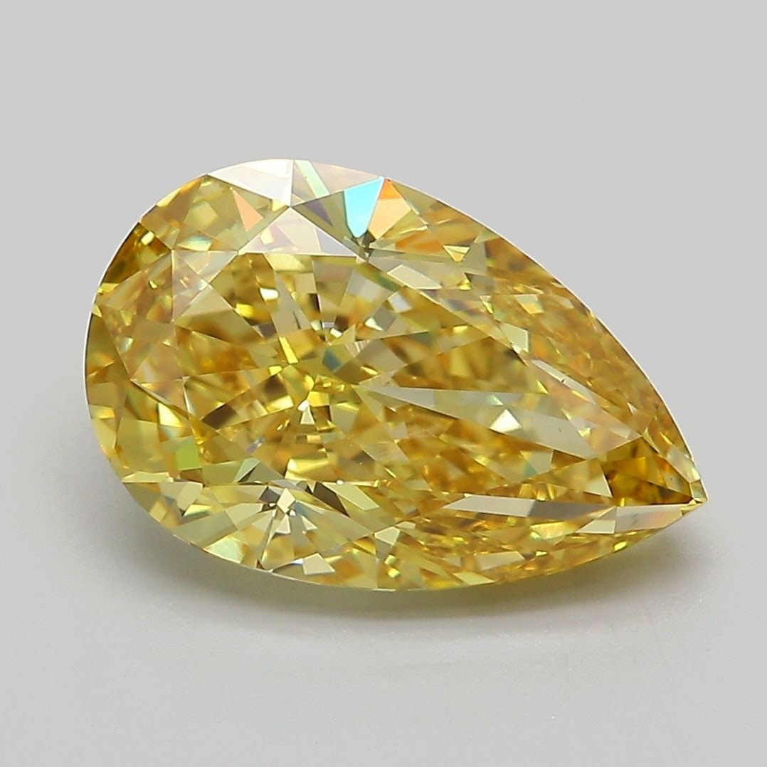 Loose Diamond - HEART 4.02ct Fancy Intense Yellow VS2: Loose Diamond - HEART 4.02ct Fancy Intense Yellow VS2 Source: This is a real non-mined Diamond that has been grown in a lab Shape: HEART Carats: 4.02 Color: Fancy Intense Yellow Certification: IGI Vid