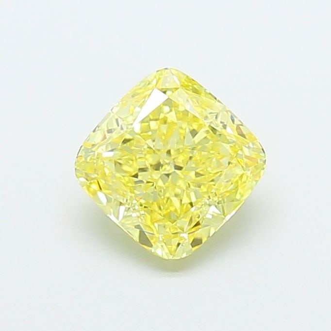 Loose Diamond - CUSHION MODIFIED 1.5ct Fancy Intense Yellow VS1: Loose Diamond - CUSHION MODIFIED 1.5ct Fancy Intense Yellow VS1 Source: This is a real non-mined Diamond that has been grown in a lab Shape: CUSHION MODIFIED Carats: 1.5 Color: Fancy Intense Yellow Ce