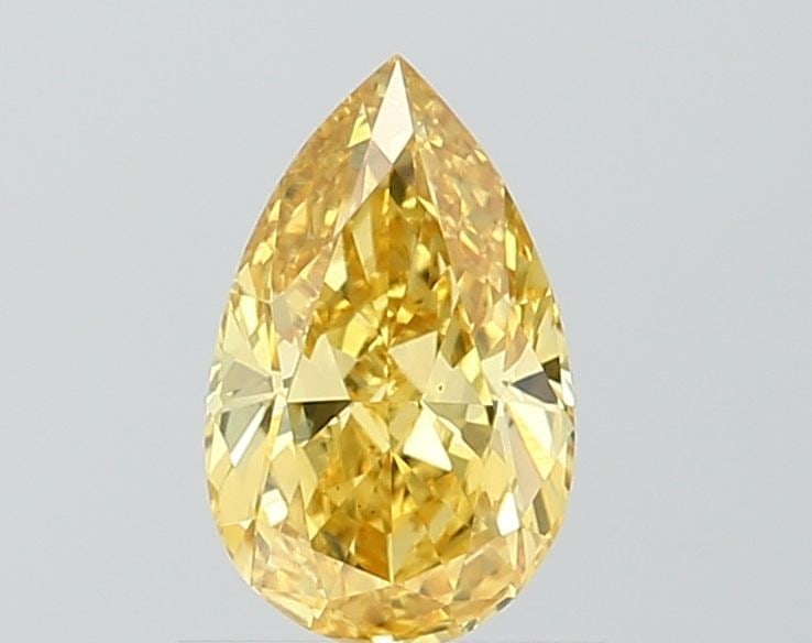 Loose Diamond - PEAR 0.8ct Fancy Intense Yellow VS1: Loose Diamond - PEAR 0.8ct Fancy Intense Yellow VS1 Source: This is a real non-mined Diamond that has been grown in a lab Shape: PEAR Carats: 0.8 Color: Fancy Intense Yellow Certification: NONE Video: