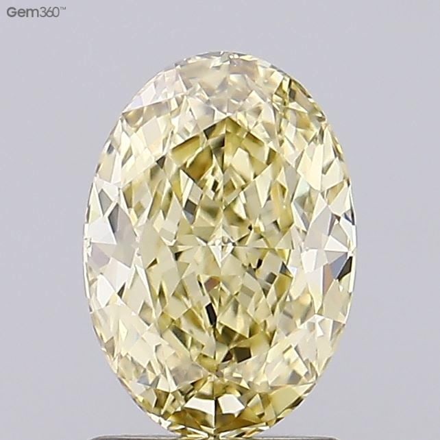 Loose Diamond - OVAL 1.6ct Fancy Yellow VVS2: Loose Diamond - OVAL 1.6ct Fancy Yellow VVS2 Source: This is a real non-mined Diamond that has been grown in a lab Shape: OVAL Carats: 1.6 Color: Fancy Yellow Certification: IGI Video: