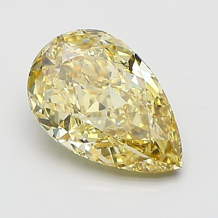 Loose Diamond - PEAR 1.51ct Fancy Intense Yellow VS2: Loose Diamond - PEAR 1.51ct Fancy Intense Yellow VS2 Source: This is a real non-mined Diamond that has been grown in a lab Shape: PEAR Carats: 1.51 Color: Fancy Intense Yellow Certification: IGI Video