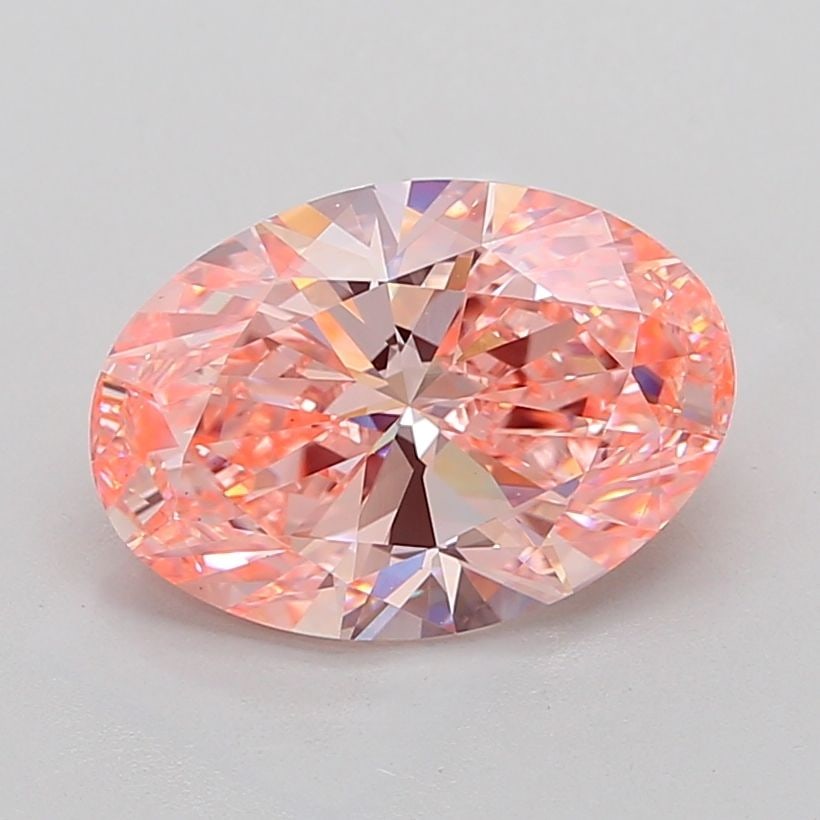 Loose Diamond - OVAL 5.0ct Fancy Vivid Pink VS1: Loose Diamond - OVAL 5.0ct Fancy Vivid Pink VS1 Source: This is a real non-mined Diamond that has been grown in a lab Shape: OVAL Carats: 5.0 Color: Fancy Vivid Pink Certification: IGI Video: