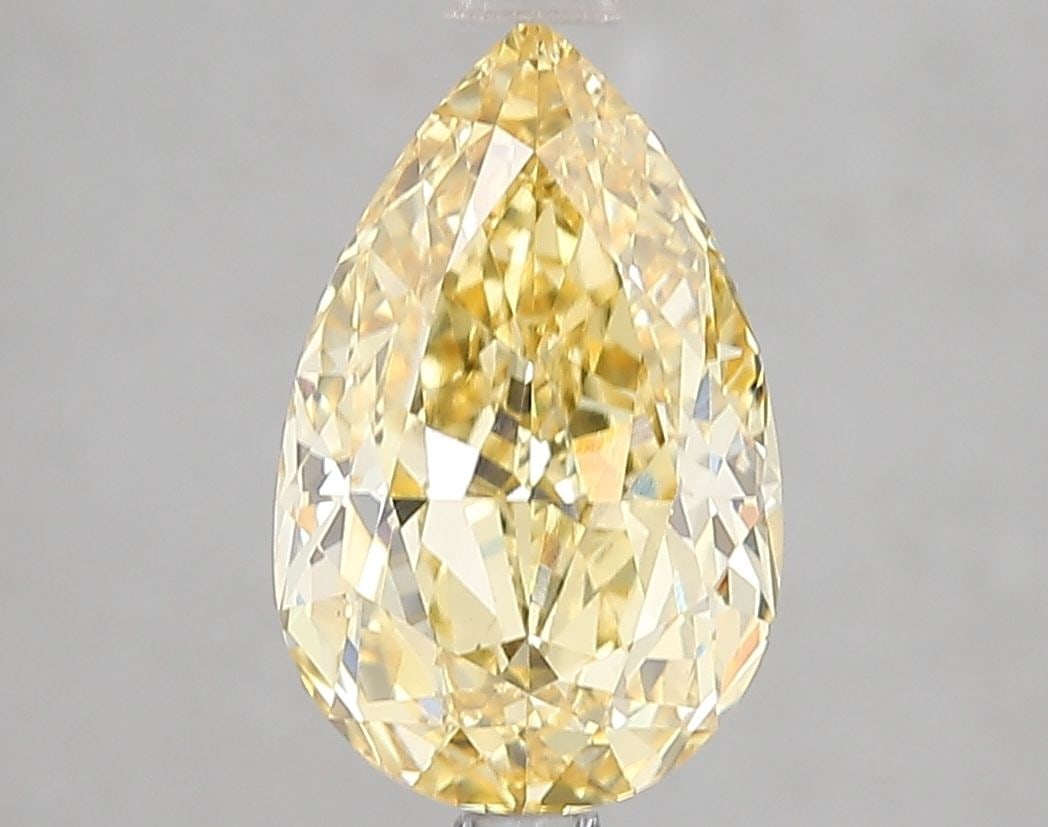 Loose Diamond - PEAR 2.67ct Fancy Intense Yellow VVS2: Loose Diamond - PEAR 2.67ct Fancy Intense Yellow VVS2 Source: This is a real non-mined Diamond that has been grown in a lab Shape: PEAR Carats: 2.67 Color: Fancy Intense Yellow Certification: IGI Vide