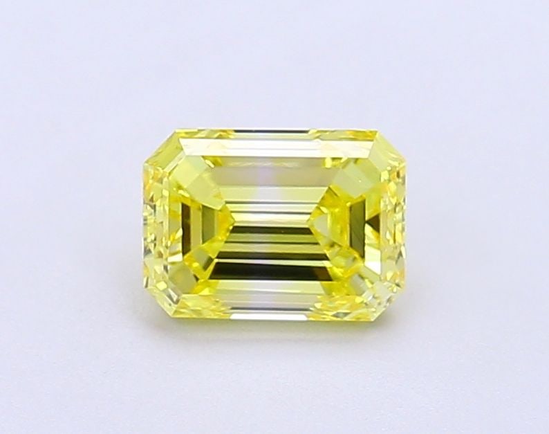 Loose Diamond - EMERALD 1.06ct Fancy Intense Yellow VS1: Loose Diamond - EMERALD 1.06ct Fancy Intense Yellow VS1 Source: This is a real non-mined Diamond that has been grown in a lab Shape: EMERALD Carats: 1.06 Color: Fancy Intense Yellow Certification: IGI