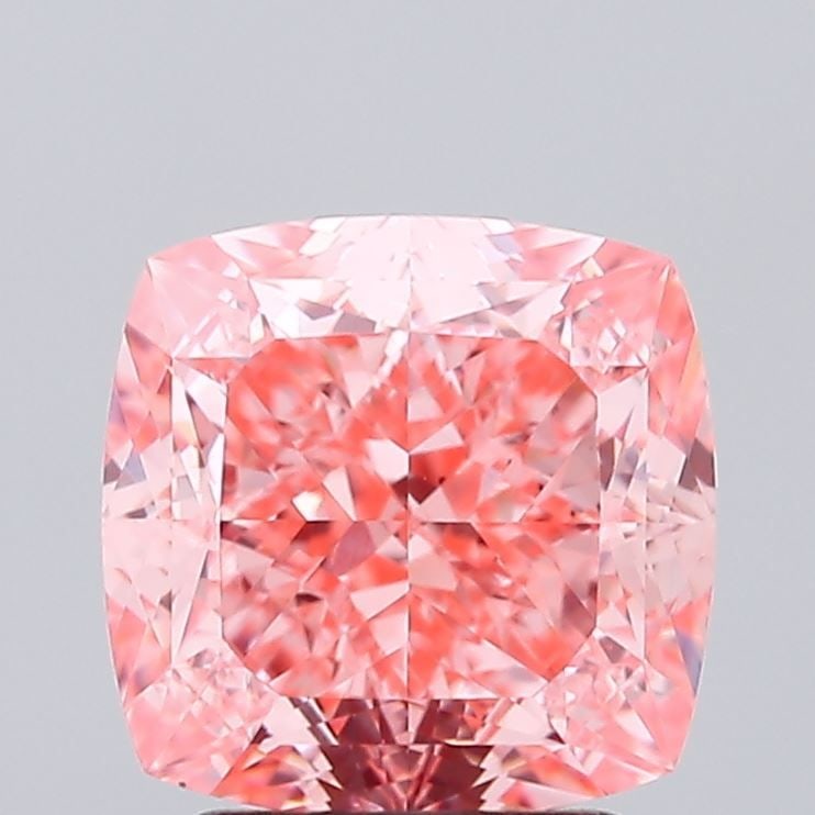 Loose Diamond - CUSHION MODIFIED 3.02ct Fancy Vivid Pink VS1: Loose Diamond - CUSHION MODIFIED 3.02ct Fancy Vivid Pink VS1 Source: This is a real non-mined Diamond that has been grown in a lab Shape: CUSHION MODIFIED Carats: 3.02 Color: Fancy Vivid Pink Certific