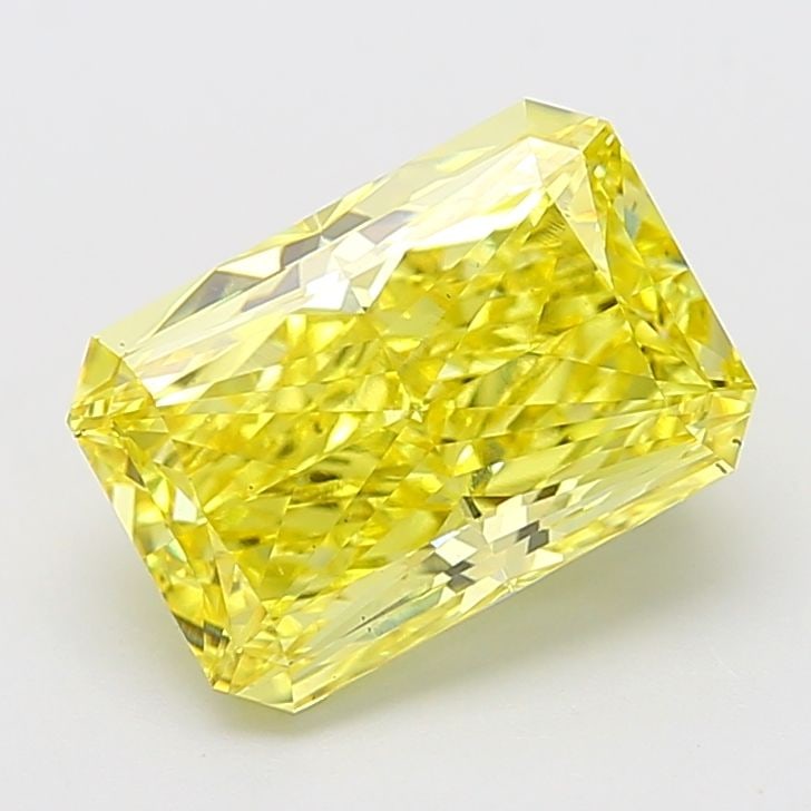Loose Diamond - RADIANT 5.01ct Fancy Vivid Yellow VS2: Loose Diamond - RADIANT 5.01ct Fancy Vivid Yellow VS2 Source: This is a real non-mined Diamond that has been grown in a lab Shape: RADIANT Carats: 5.01 Color: Fancy Vivid Yellow Certification: IGI Vid