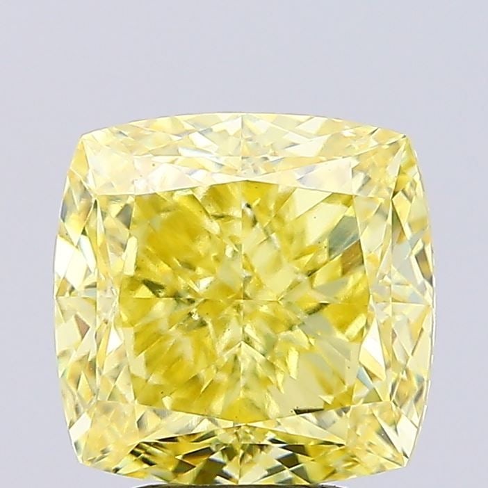 Loose Diamond - CUSHION MODIFIED 4.05ct Fancy Intense Yellow VS1: Loose Diamond - CUSHION MODIFIED 4.05ct Fancy Intense Yellow VS1 Source: This is a real non-mined Diamond that has been grown in a lab Shape: CUSHION MODIFIED Carats: 4.05 Color: Fancy Intense Yellow 