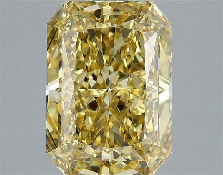 Loose Diamond - RADIANT 2.56ct Fancy Intense Yellow VS1: Loose Diamond - RADIANT 2.56ct Fancy Intense Yellow VS1 Source: This is a real non-mined Diamond that has been grown in a lab Shape: RADIANT Carats: 2.56 Color: Fancy Intense Yellow Certification: IGI