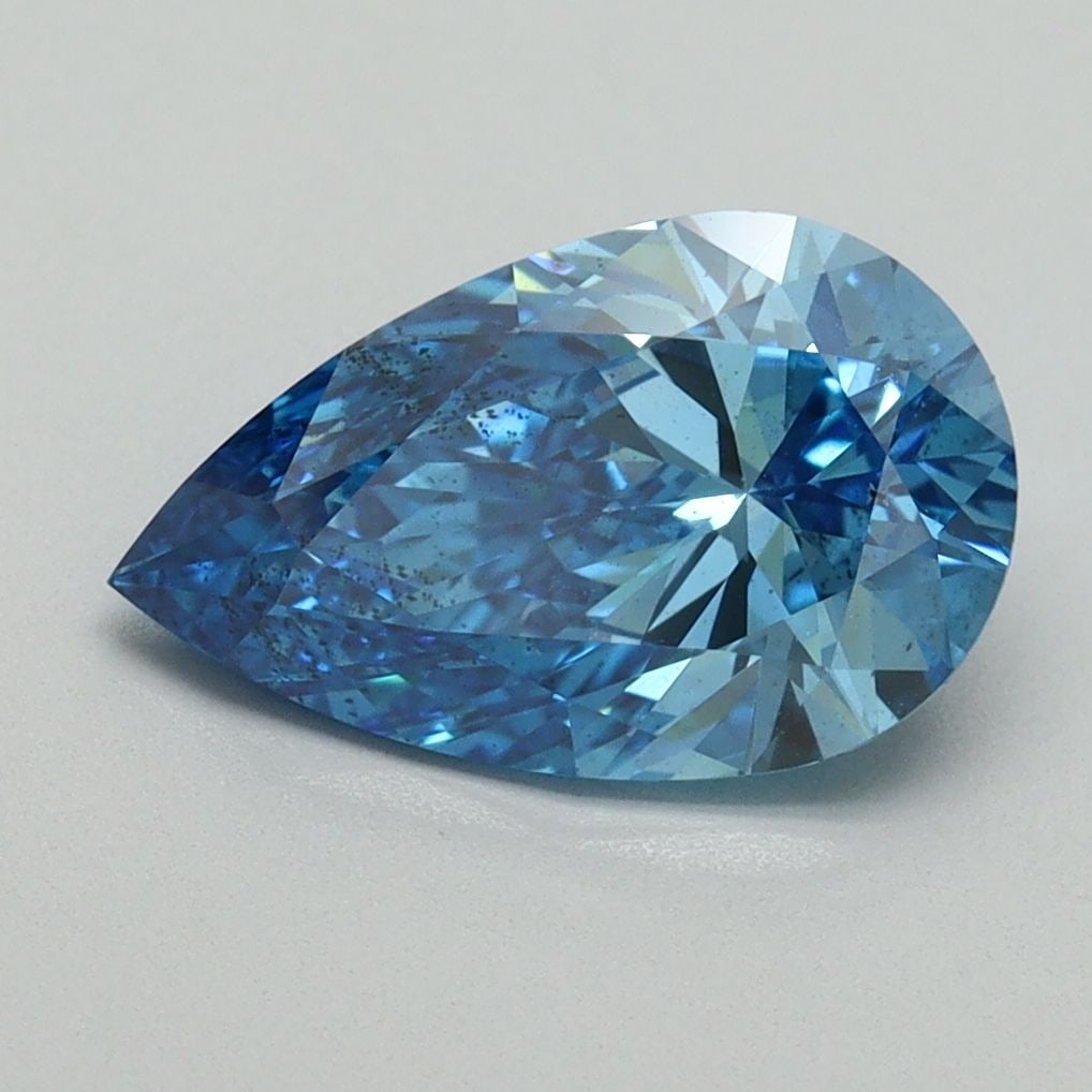 Loose Diamond - PEAR 2.02ct Fancy Vivid Blue SI1: Loose Diamond - PEAR 2.02ct Fancy Vivid Blue SI1 Source: This is a real non-mined Diamond that has been grown in a lab Shape: PEAR Carats: 2.02 Color: Fancy Vivid Blue Certification: IGI Video: