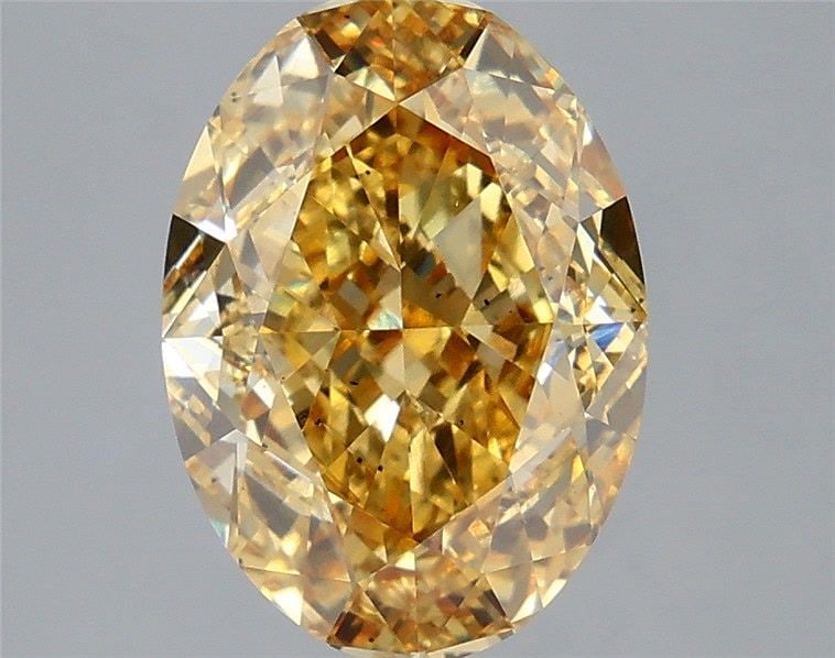 Loose Diamond - OVAL 5.11ct Fancy Intense Yellow VS2: Loose Diamond - OVAL 5.11ct Fancy Intense Yellow VS2 Source: This is a real non-mined Diamond that has been grown in a lab Shape: OVAL Carats: 5.11 Color: Fancy Intense Yellow Certification: IGI Video