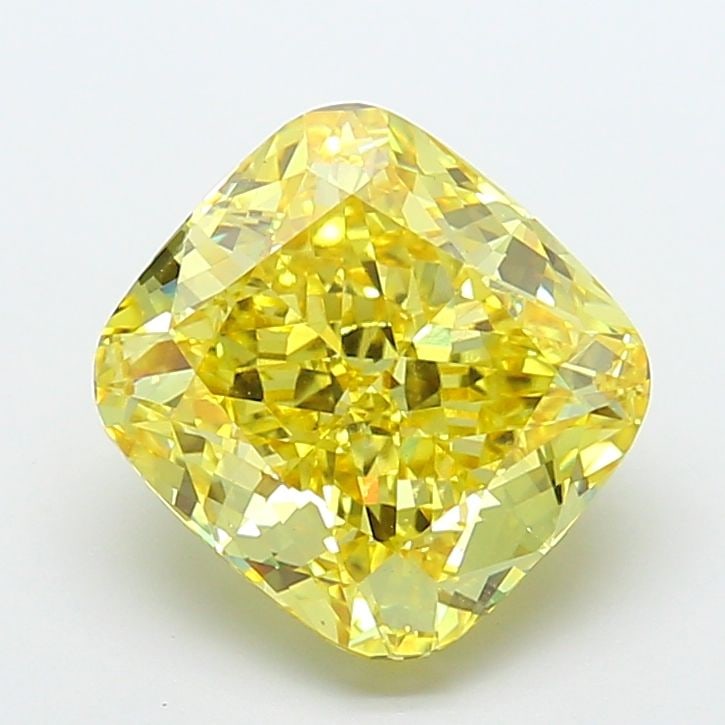 Loose Diamond - CUSHION MODIFIED 8.03ct Fancy Vivid Yellow VS1: Loose Diamond - CUSHION MODIFIED 8.03ct Fancy Vivid Yellow VS1 Source: This is a real non-mined Diamond that has been grown in a lab Shape: CUSHION MODIFIED Carats: 8.03 Color: Fancy Vivid Yellow Cert