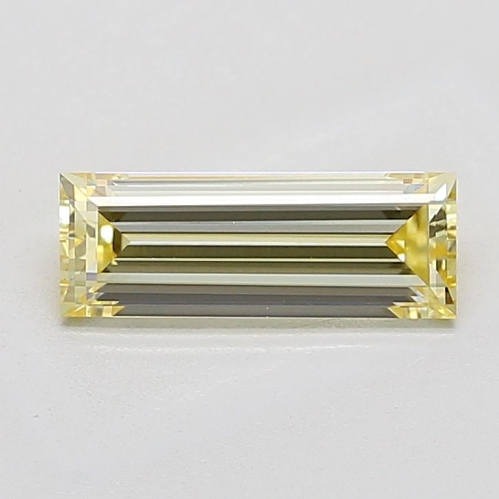 Loose Diamond - BAGUETTE 1.19ct Fancy Light Yellow VS1: Loose Diamond - BAGUETTE 1.19ct Fancy Light Yellow VS1 Source: This is a real non-mined Diamond that has been grown in a lab Shape: BAGUETTE Carats: 1.19 Color: Fancy Light Yellow Certification: IGI V