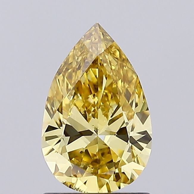 Loose Diamond - PEAR 1.0ct Fancy Intense Yellow VS2: Loose Diamond - PEAR 1.0ct Fancy Intense Yellow VS2 Source: This is a real non-mined Diamond that has been grown in a lab Shape: PEAR Carats: 1.0 Color: Fancy Intense Yellow Certification: IGI Video: