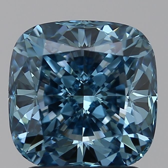 Loose Diamond - CUSHION BRILLIANT 2.09ct Blue VVS2: Loose Diamond - CUSHION BRILLIANT 2.09ct Blue VVS2 Source: This is a real non-mined Diamond that has been grown in a lab Shape: CUSHION BRILLIANT Carats: 2.09 Color: Blue Certification: NONE Video: