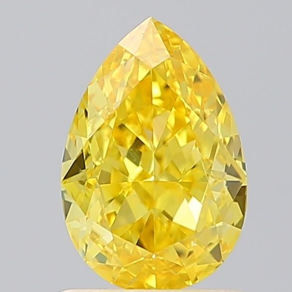 Loose Diamond - PEAR 1.23ct Fancy Vivid Yellow VVS2: Loose Diamond - PEAR 1.23ct Fancy Vivid Yellow VVS2 Source: This is a real non-mined Diamond that has been grown in a lab Shape: PEAR Carats: 1.23 Color: Fancy Vivid Yellow Certification: IGI Video: