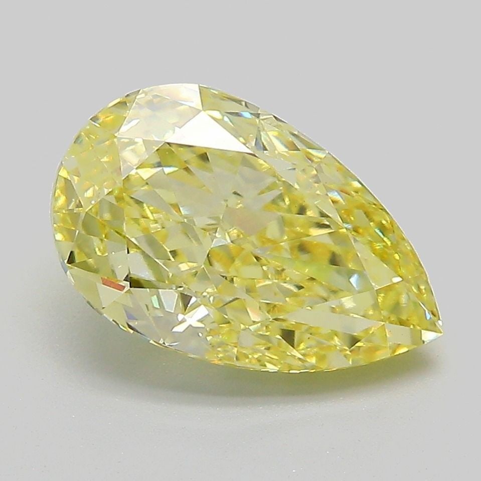 Loose Diamond - PEAR 3.04ct Fancy Intense Yellow VS1: Loose Diamond - PEAR 3.04ct Fancy Intense Yellow VS1 Source: This is a real non-mined Diamond that has been grown in a lab Shape: PEAR Carats: 3.04 Color: Fancy Intense Yellow Certification: IGI Video