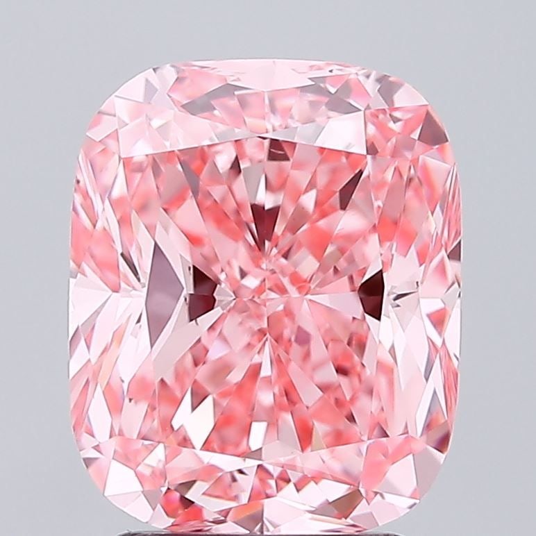 Loose Diamond - CUSHION MODIFIED 2.57ct Fancy Vivid Pink VS2: Loose Diamond - CUSHION MODIFIED 2.57ct Fancy Vivid Pink VS2 Source: This is a real non-mined Diamond that has been grown in a lab Shape: CUSHION MODIFIED Carats: 2.57 Color: Fancy Vivid Pink Certific