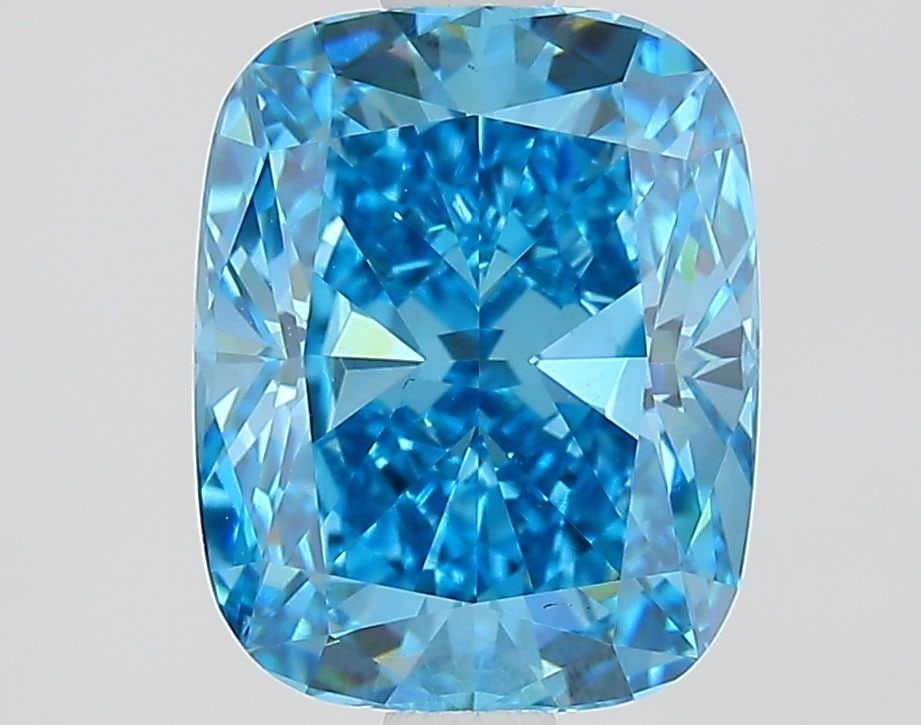 Loose Diamond - CUSHION MODIFIED 2.21ct Fancy Vivid Blue VS1: Loose Diamond - CUSHION MODIFIED 2.21ct Fancy Vivid Blue VS1 Source: This is a real non-mined Diamond that has been grown in a lab Shape: CUSHION MODIFIED Carats: 2.21 Color: Fancy Vivid Blue Certific