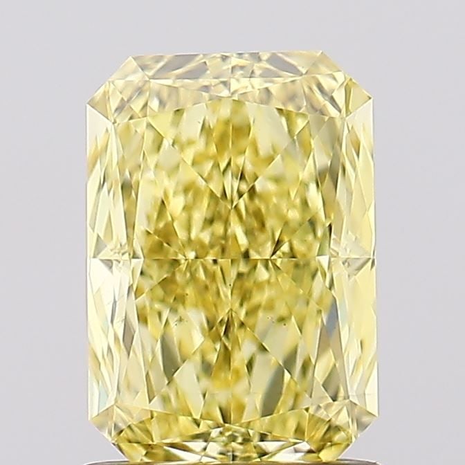 Loose Diamond - RADIANT 1.48ct Fancy Vivid Yellow VS2: Loose Diamond - RADIANT 1.48ct Fancy Vivid Yellow VS2 Source: This is a real non-mined Diamond that has been grown in a lab Shape: RADIANT Carats: 1.48 Color: Fancy Vivid Yellow Certification: IGI Vid