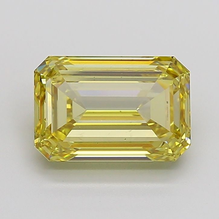 Loose Diamond - EMERALD 5.29ct Fancy Intense Yellow VS2: Loose Diamond - EMERALD 5.29ct Fancy Intense Yellow VS2 Source: This is a real non-mined Diamond that has been grown in a lab Shape: EMERALD Carats: 5.29 Color: Fancy Intense Yellow Certification: IGI