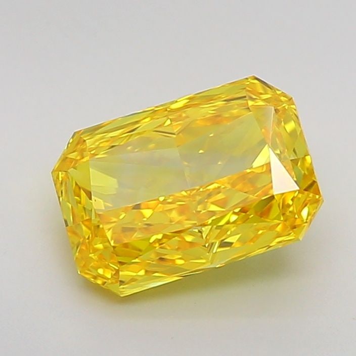 Loose Diamond - RADIANT 1.96ct Fancy Vivid Yellow VS1: Loose Diamond - RADIANT 1.96ct Fancy Vivid Yellow VS1 Source: This is a real non-mined Diamond that has been grown in a lab Shape: RADIANT Carats: 1.96 Color: Fancy Vivid Yellow Certification: IGI Vid