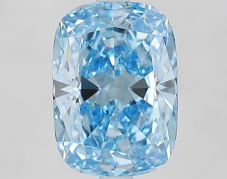 Loose Diamond - CUSHION MODIFIED 3.32ct Fancy Vivid Blue VS1: Loose Diamond - CUSHION MODIFIED 3.32ct Fancy Vivid Blue VS1 Source: This is a real non-mined Diamond that has been grown in a lab Shape: CUSHION MODIFIED Carats: 3.32 Color: Fancy Vivid Blue Certific
