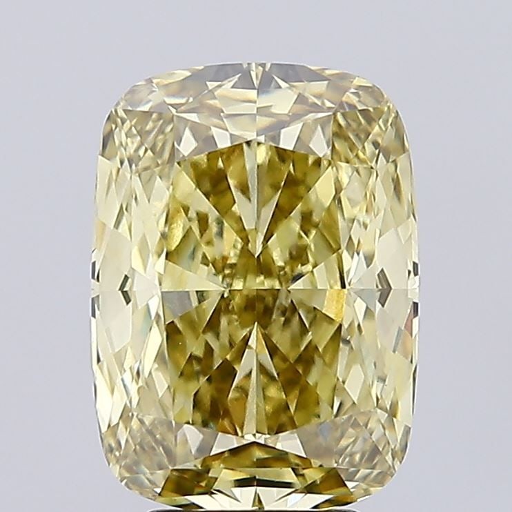 Loose Diamond - CUSHION MODIFIED 5.05ct Fancy Intense Yellow VS1: Loose Diamond - CUSHION MODIFIED 5.05ct Fancy Intense Yellow VS1 Source: This is a real non-mined Diamond that has been grown in a lab Shape: CUSHION MODIFIED Carats: 5.05 Color: Fancy Intense Yellow 