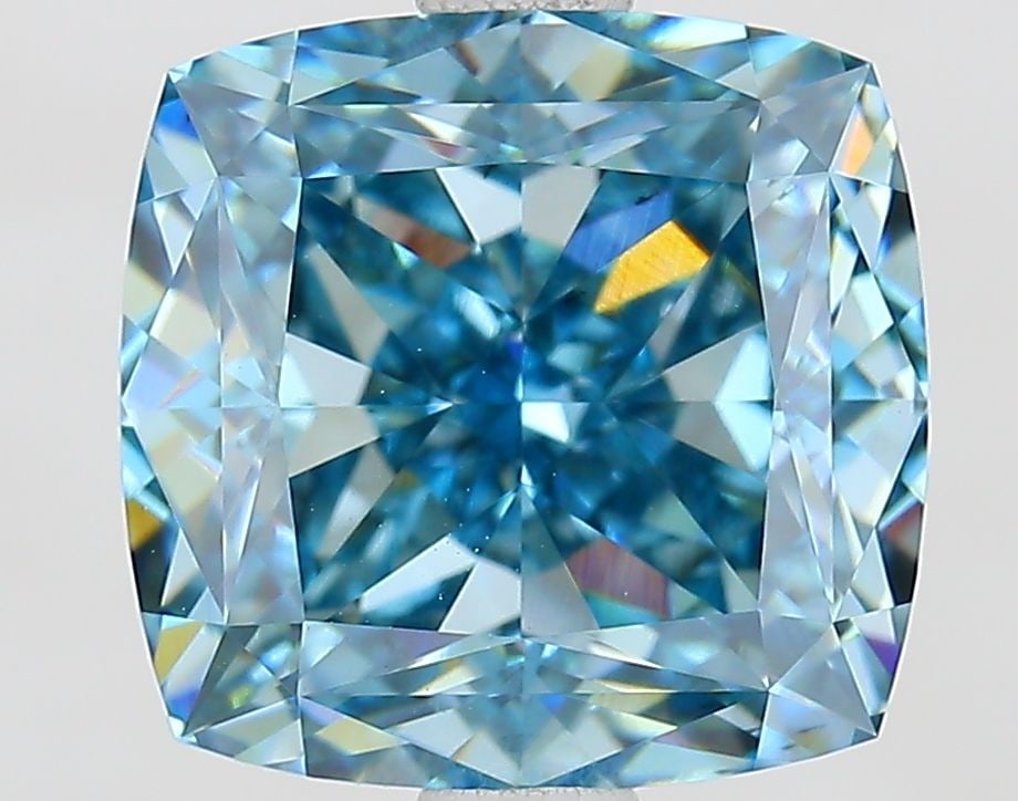 Loose Diamond - CUSHION MODIFIED 3.32ct Fancy Vivid Blue VS2: Loose Diamond - CUSHION MODIFIED 3.32ct Fancy Vivid Blue VS2 Source: This is a real non-mined Diamond that has been grown in a lab Shape: CUSHION MODIFIED Carats: 3.32 Color: Fancy Vivid Blue Certific