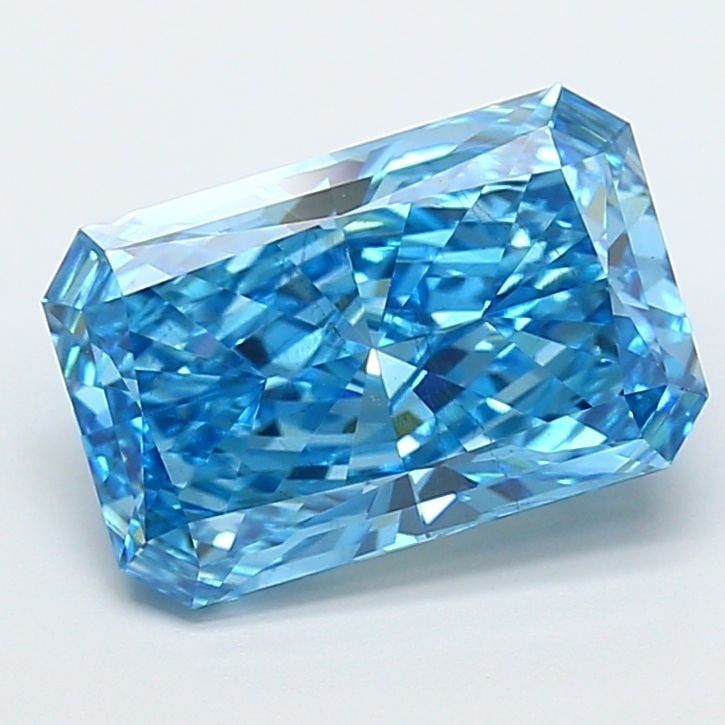 Loose Diamond - RADIANT 5.02ct Fancy Vivid Blue SI1: Loose Diamond - RADIANT 5.02ct Fancy Vivid Blue SI1 Source: This is a real non-mined Diamond that has been grown in a lab Shape: RADIANT Carats: 5.02 Color: Fancy Vivid Blue Certification: IGI Video: